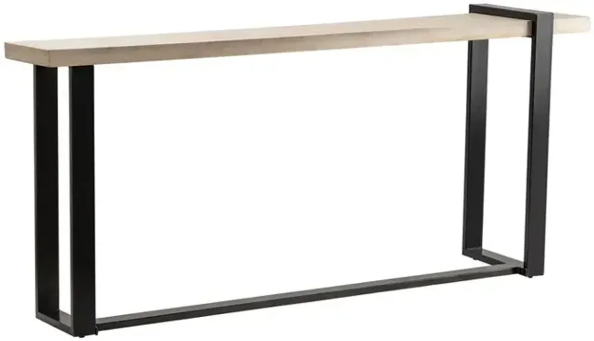 Crestview Matthews Beige/Black Narrow Console Table