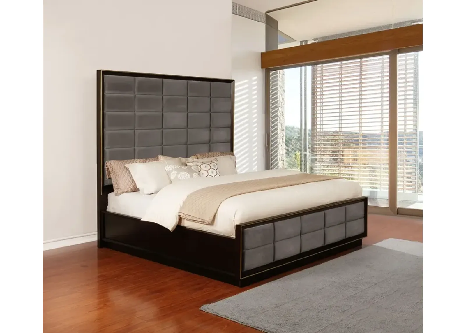 Coaster Durango Wood King Panel Bed Smoked Peppercorn