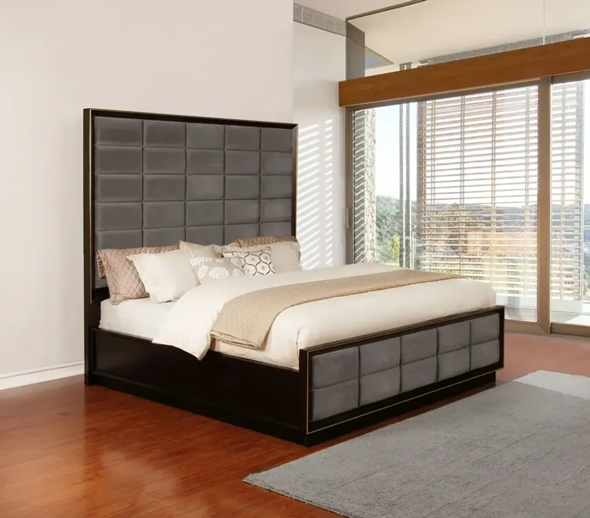 Coaster Durango Wood King Panel Bed Smoked Peppercorn