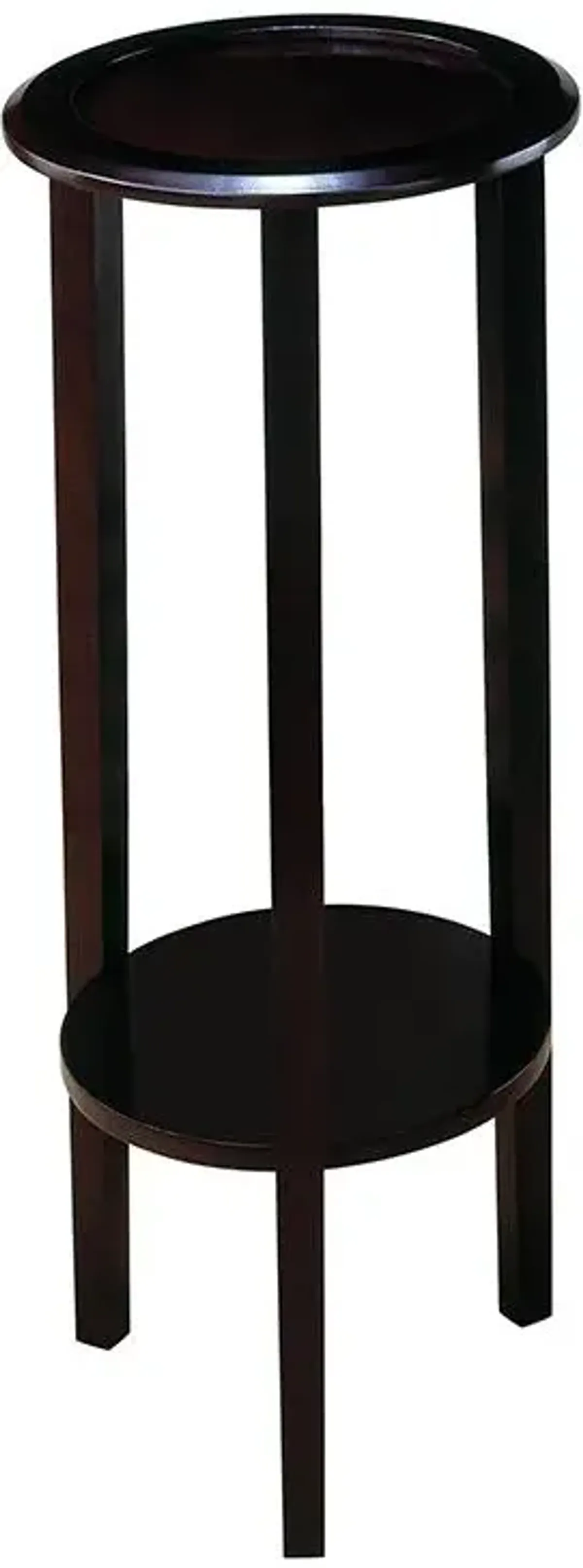 Coaster Kirk 1-Shelf Round Wood Plant Stand Side Table Espresso