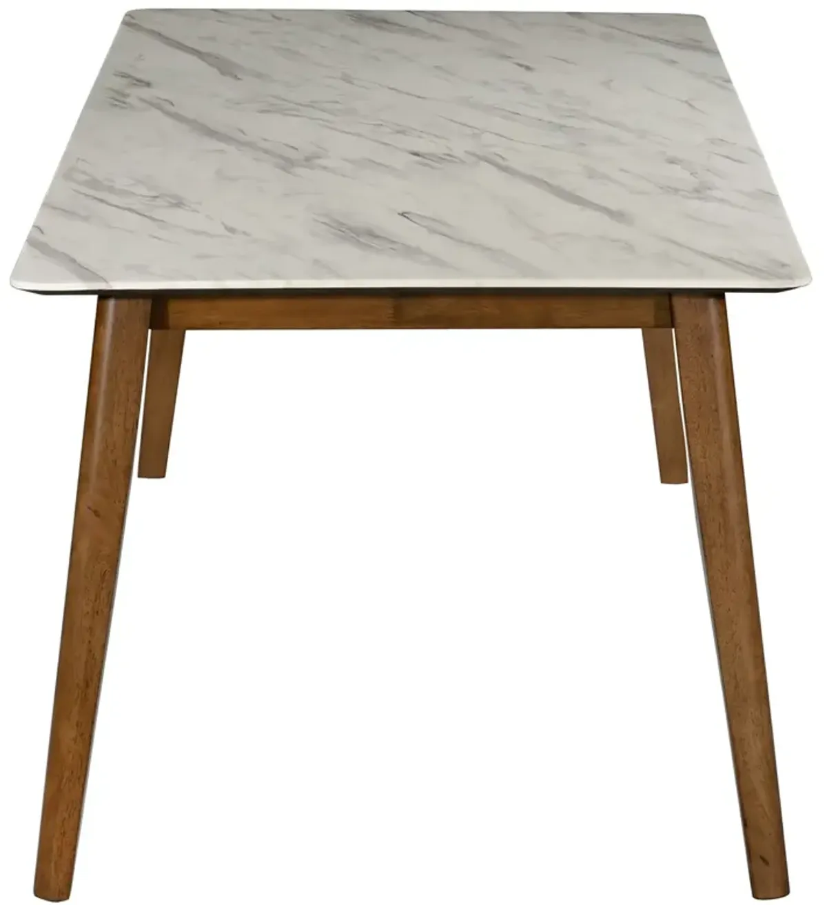 Everett Rectangular 63 Inch Faux Marble Dining Table White