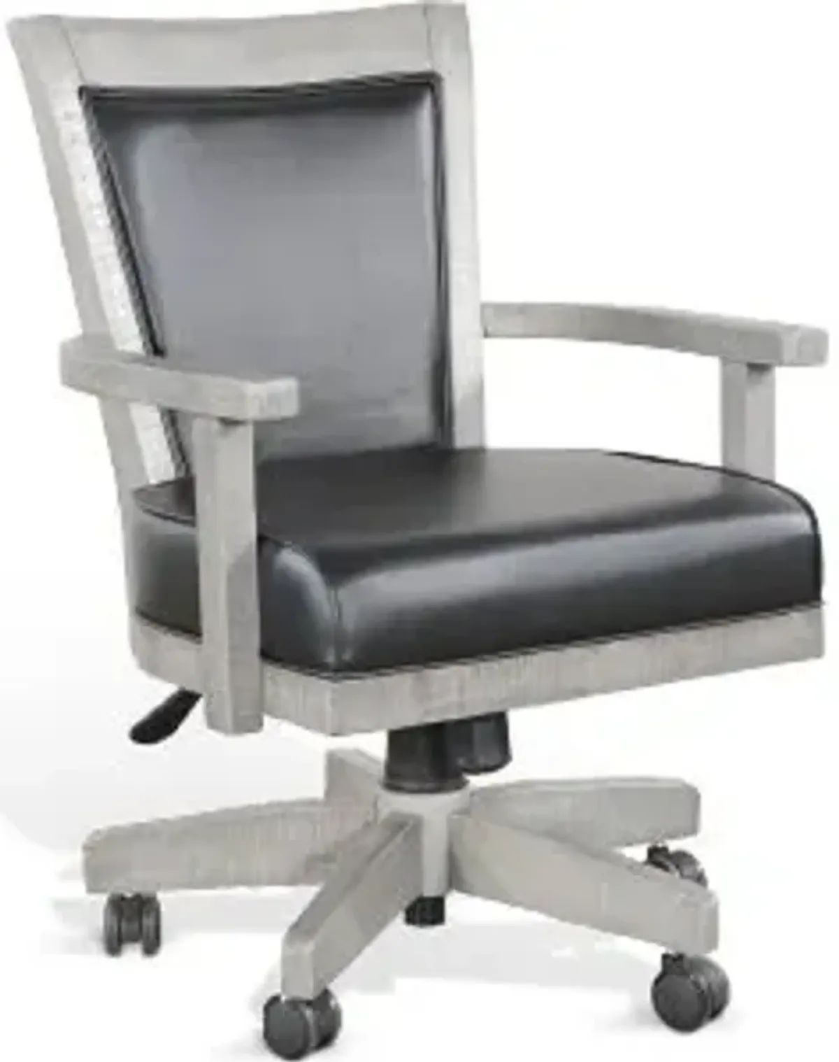 Sunny Designs Alpine Grey Game Chair with Casters Cushioned Seat & Back