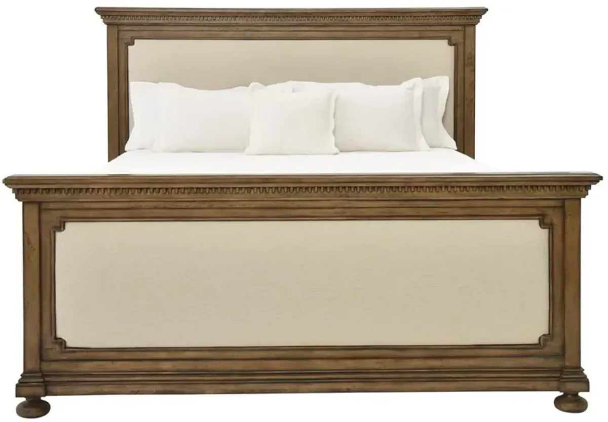 Noble Furniture Tudor Rustic Pecan King Bed