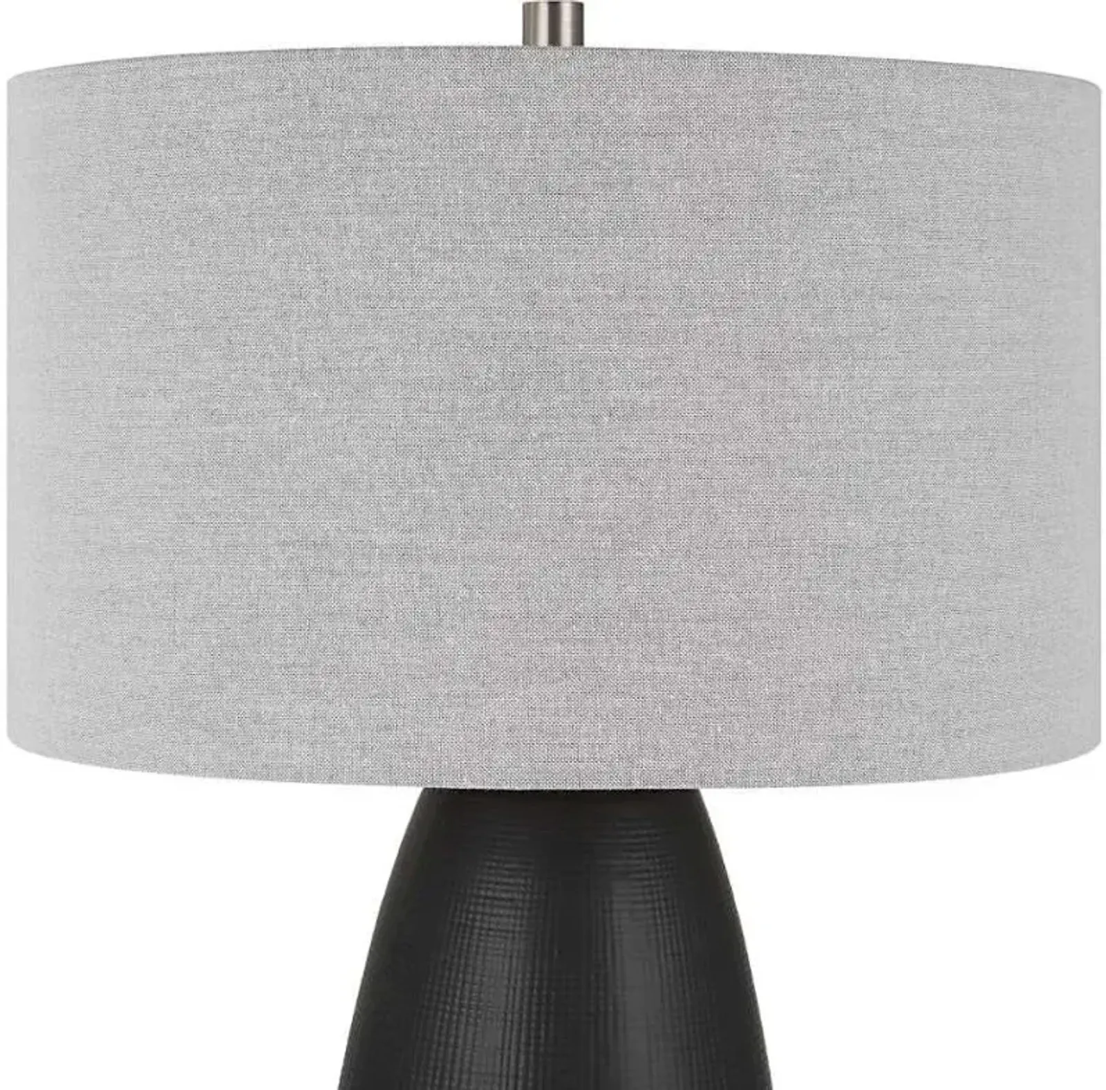 Uttermost Twilight Light Gray/Satin Black Table Lamp