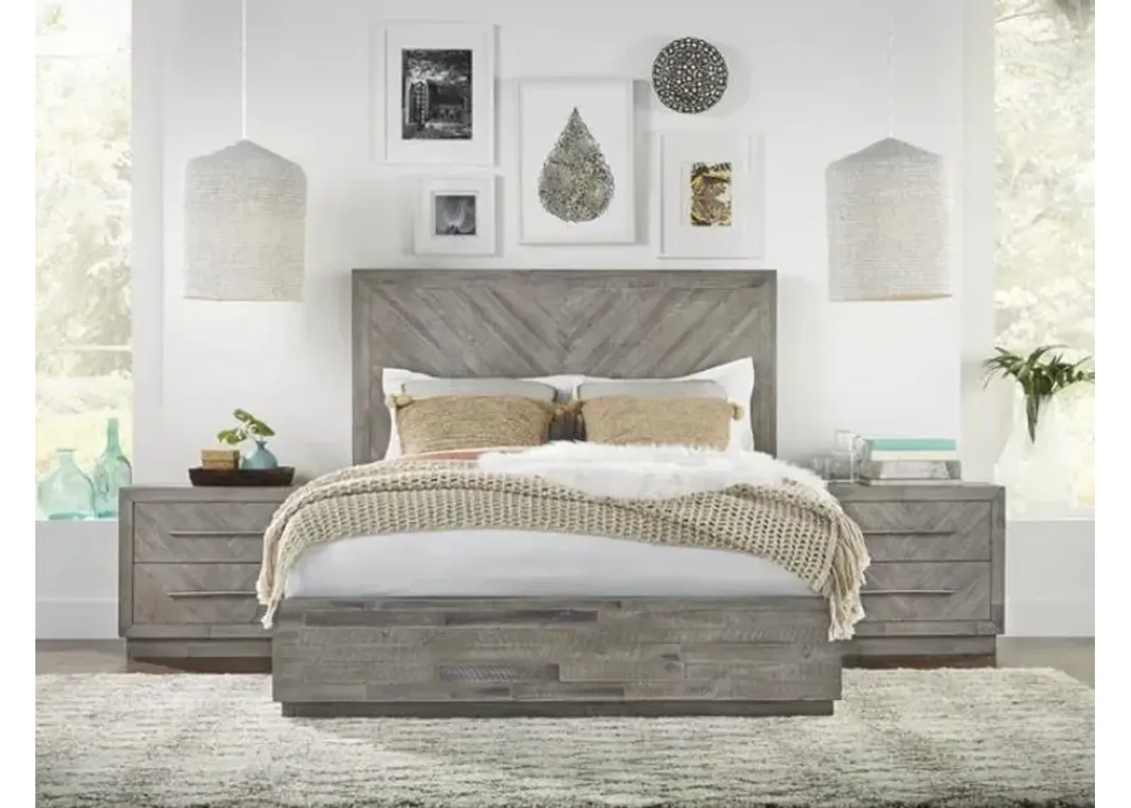 Modus Alexandra Rustic Latte King Headboard