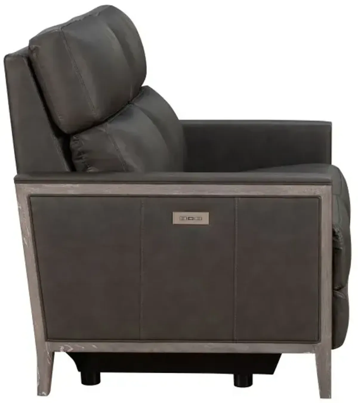 Barcalounger Hartman Dark Gray Power Reclining Leather Loveseat