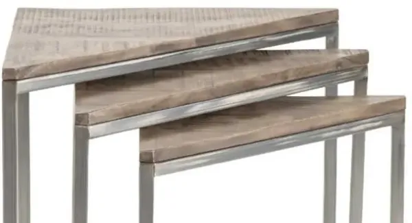 Crestview Bengal Manor Parkview Grey Corner Nested Tables