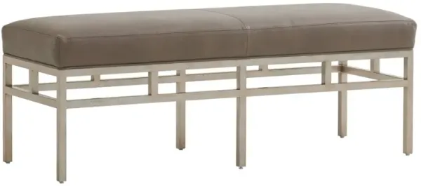 Barclay Butera Upholstery by Barclay Butera Lucca Leather Metal Bench