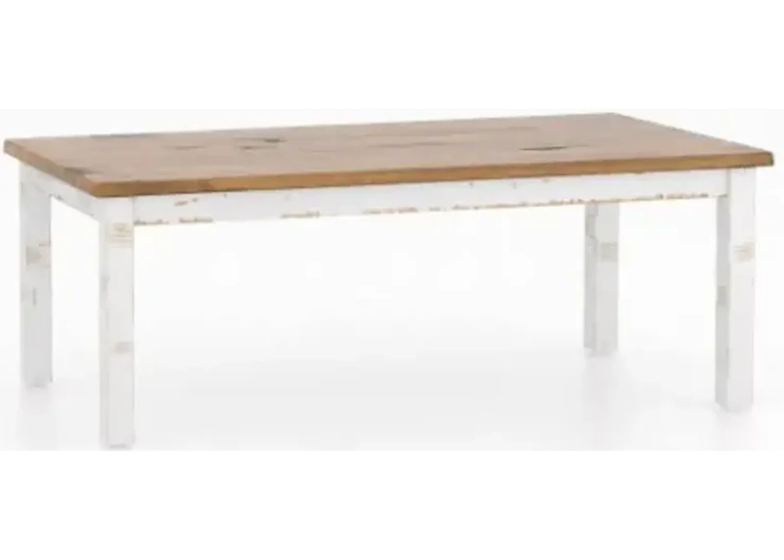 Canadel Champlain Honey Washed & Dove White Body Dining Table