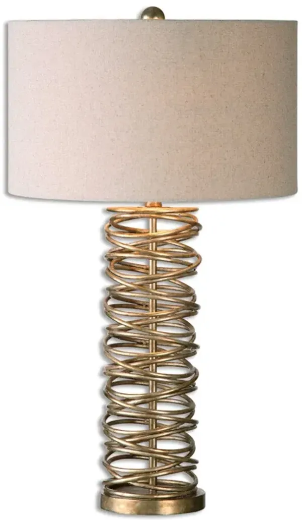 Uttermost Amarey Antiqued Silver Champagne Table Lamp