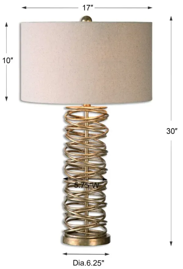 Uttermost Amarey Antiqued Silver Champagne Table Lamp