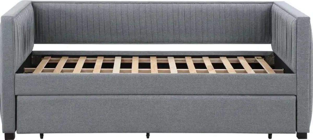 Coaster Brodie Upholstered Twin Daybed with Trundle Grey