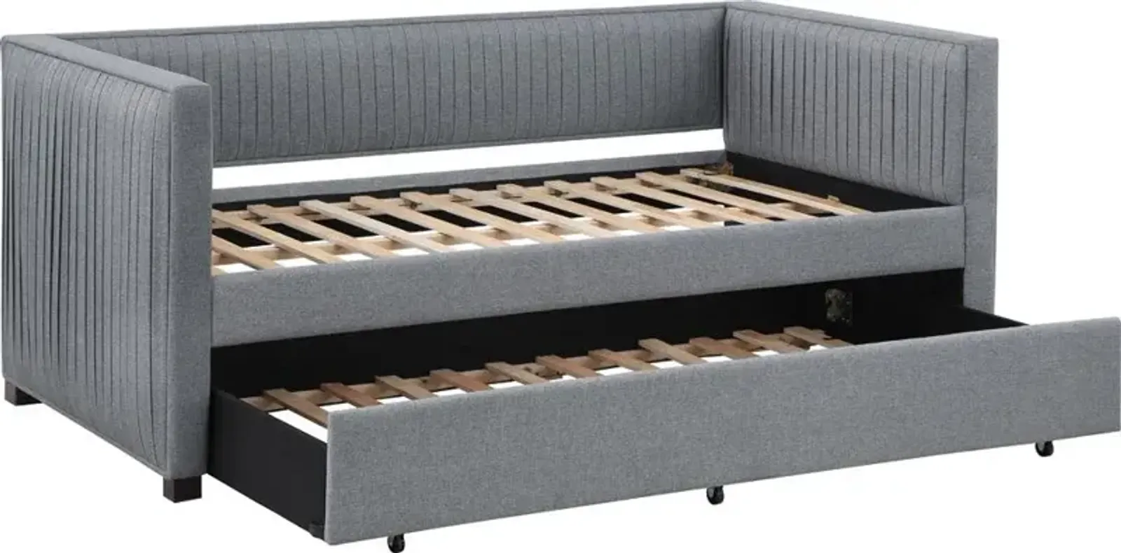 Coaster Brodie Upholstered Twin Daybed with Trundle Grey