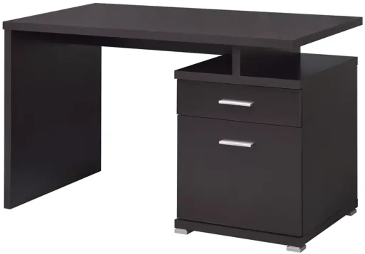 Irving 47 Inch 2-Drawer Office Computer Desk Cappuccino