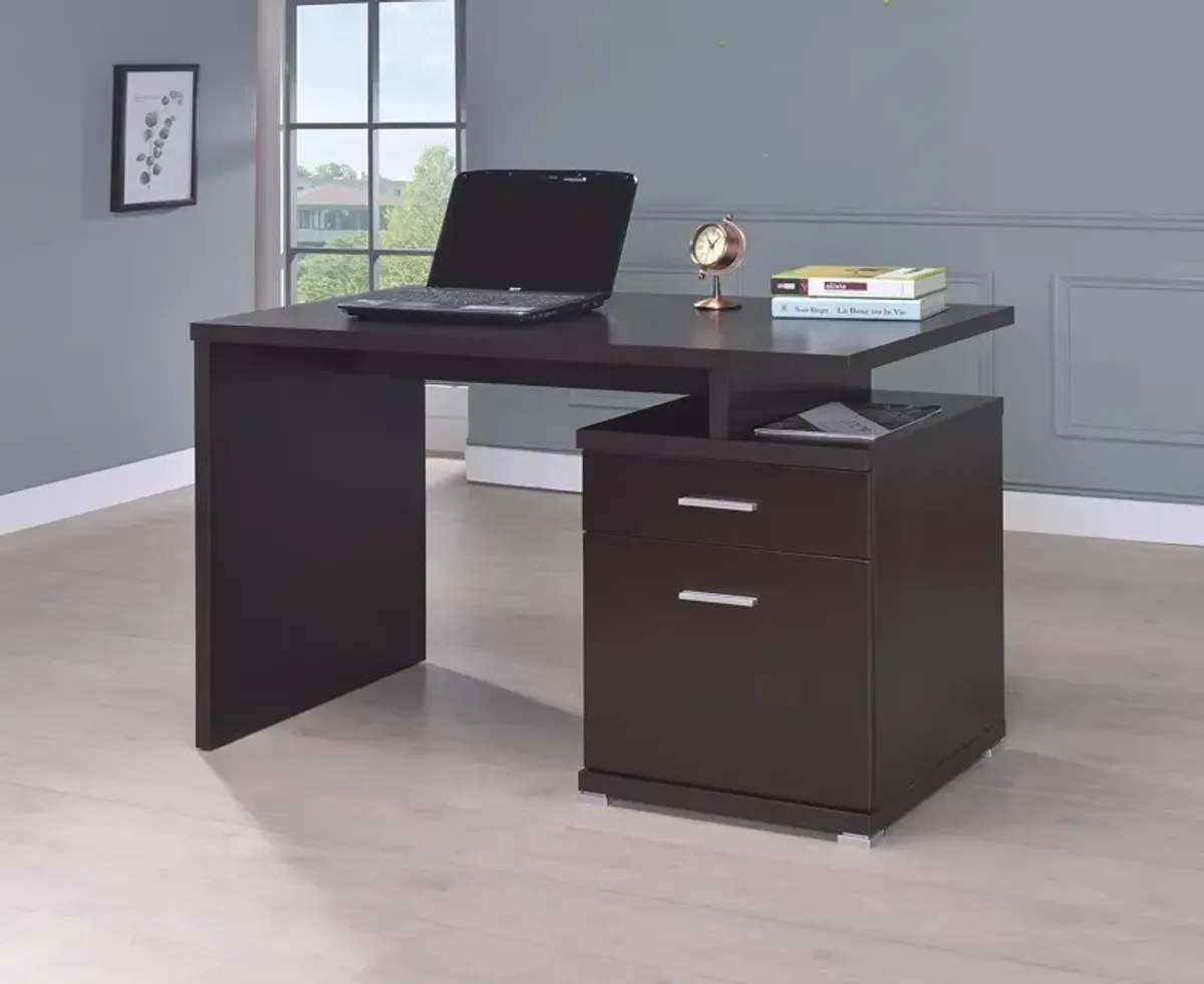 Coaster Irving 47 Inch 2-Drawer Office Computer Desk Cappuccino