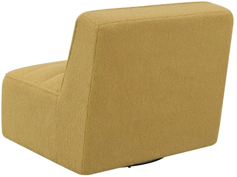 SWIVEL ARMLESS CHAIR MUSTARD