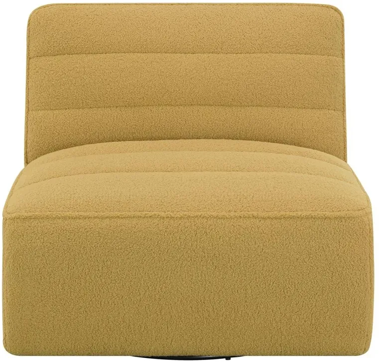 SWIVEL ARMLESS CHAIR MUSTARD