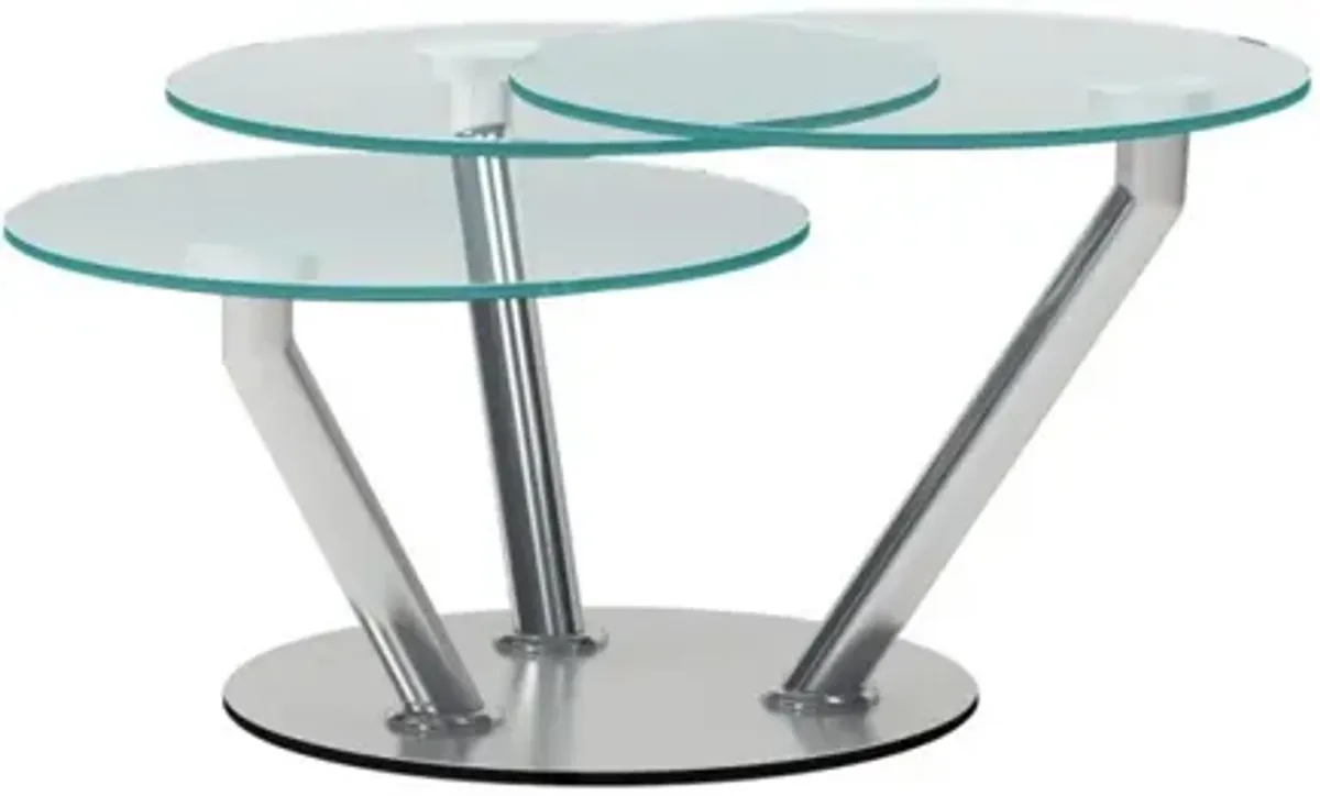 Chintaly Contemporary Triple Surface Cocktail Table