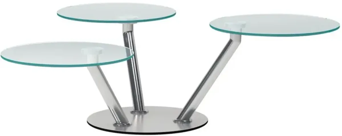 Chintaly Contemporary Triple Surface Cocktail Table