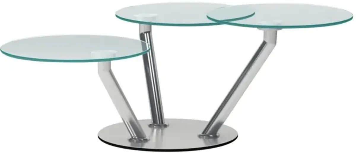 Chintaly Contemporary Triple Surface Cocktail Table