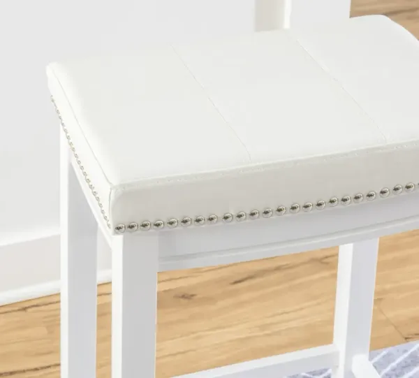 Linon Claridge Counter Stool White