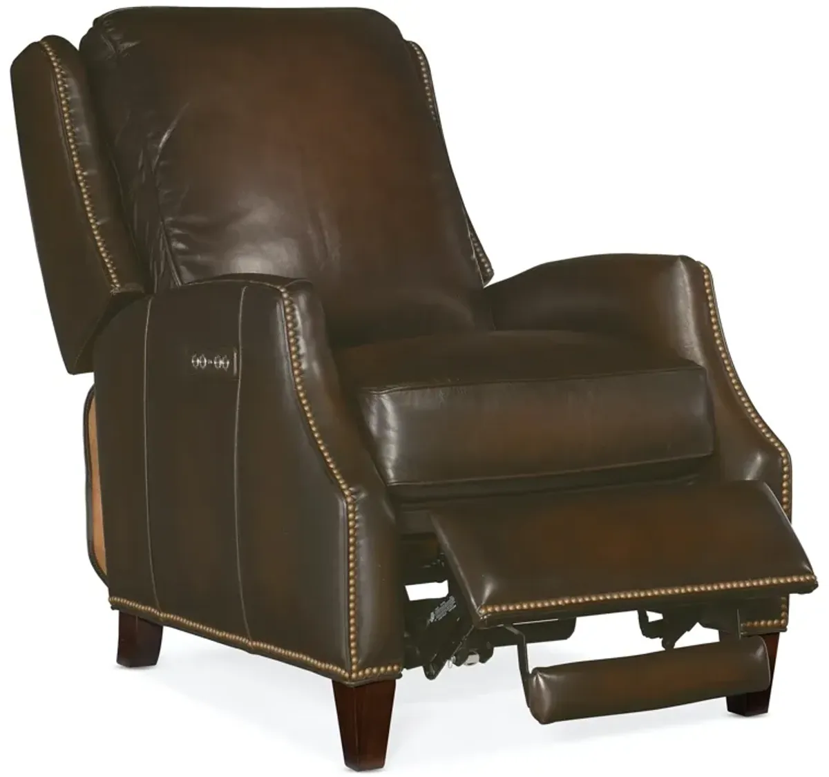 Hooker Furniture Kerley Sarzana Fortress Power Leather Recliner with Power Headrest Chair