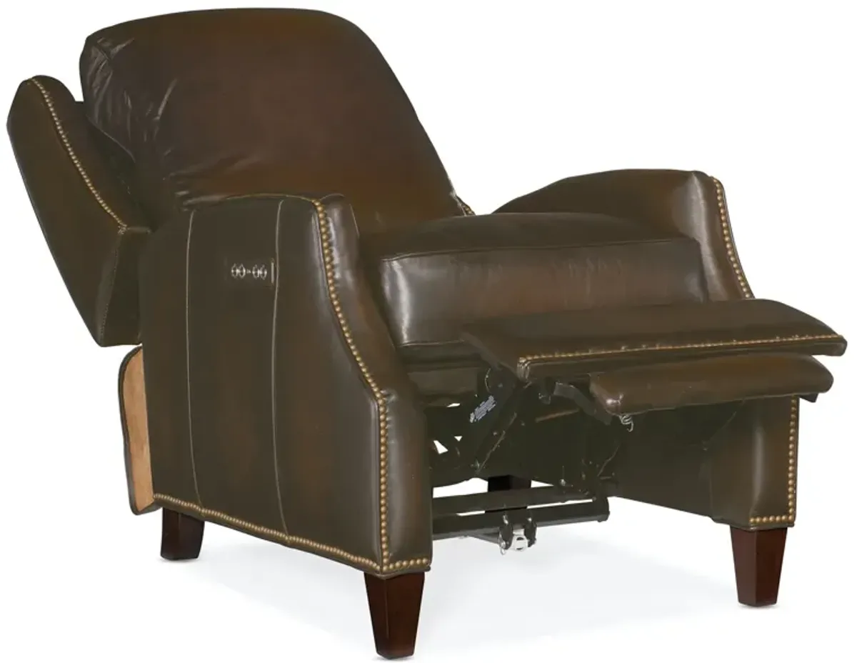 Hooker Furniture Kerley Sarzana Fortress Power Leather Recliner with Power Headrest Chair