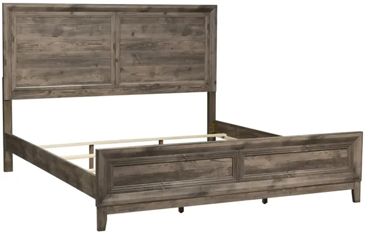 Liberty Furniture Ridgecrest Cobblestone King Panel Bed