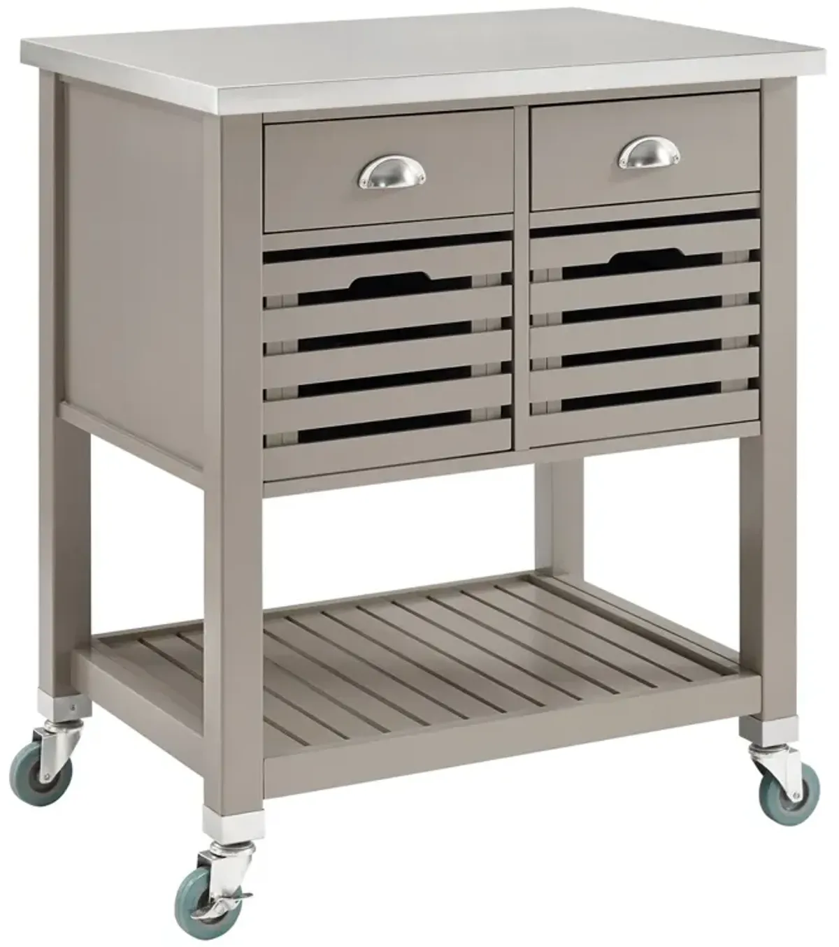 Linon Noelle Grey Kitchen Cart