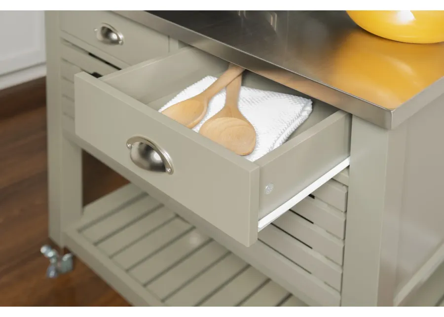 NOELLE GREY KITCHEN CART