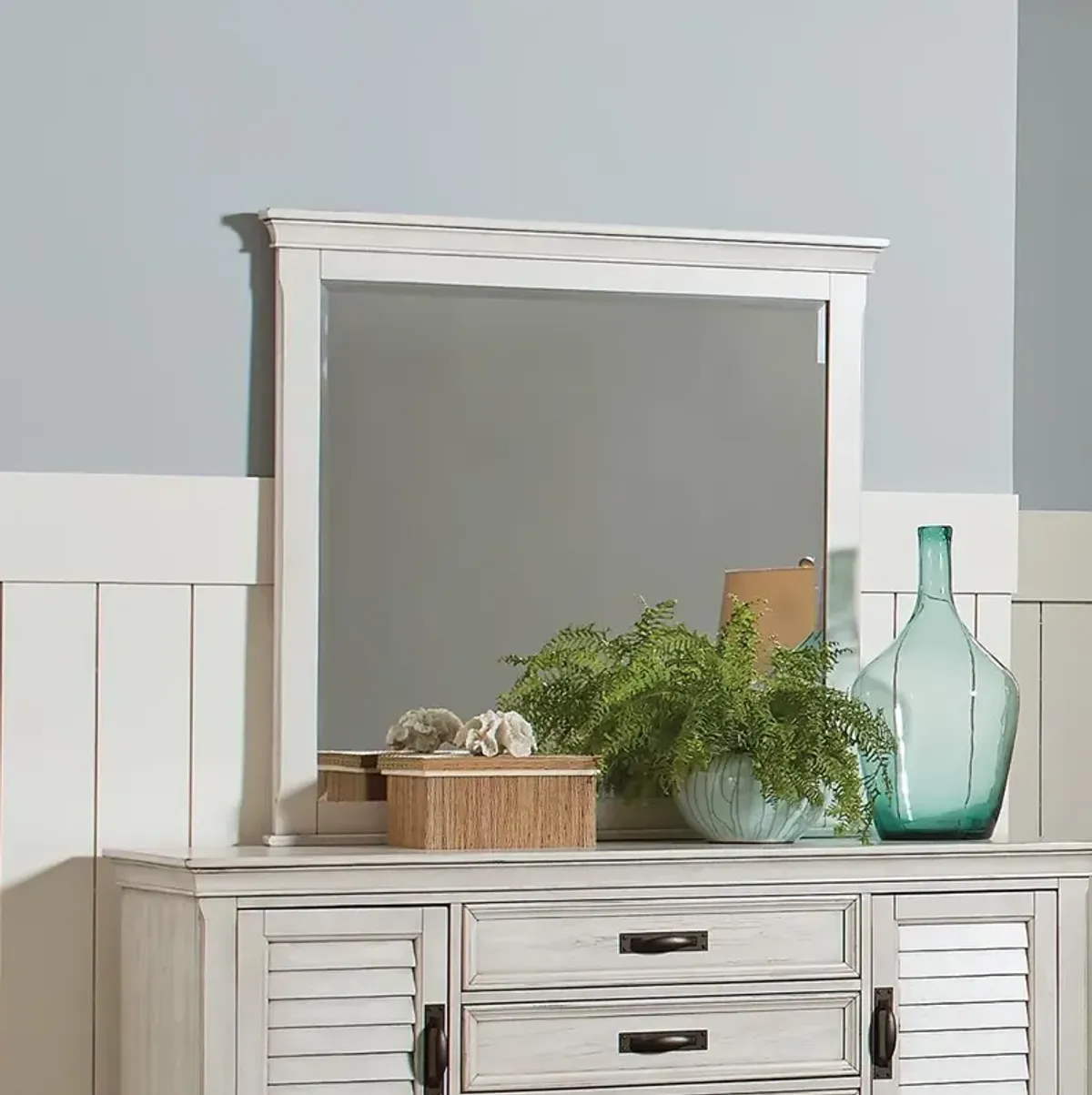 Coaster Franco Dresser Mirror Distressed White