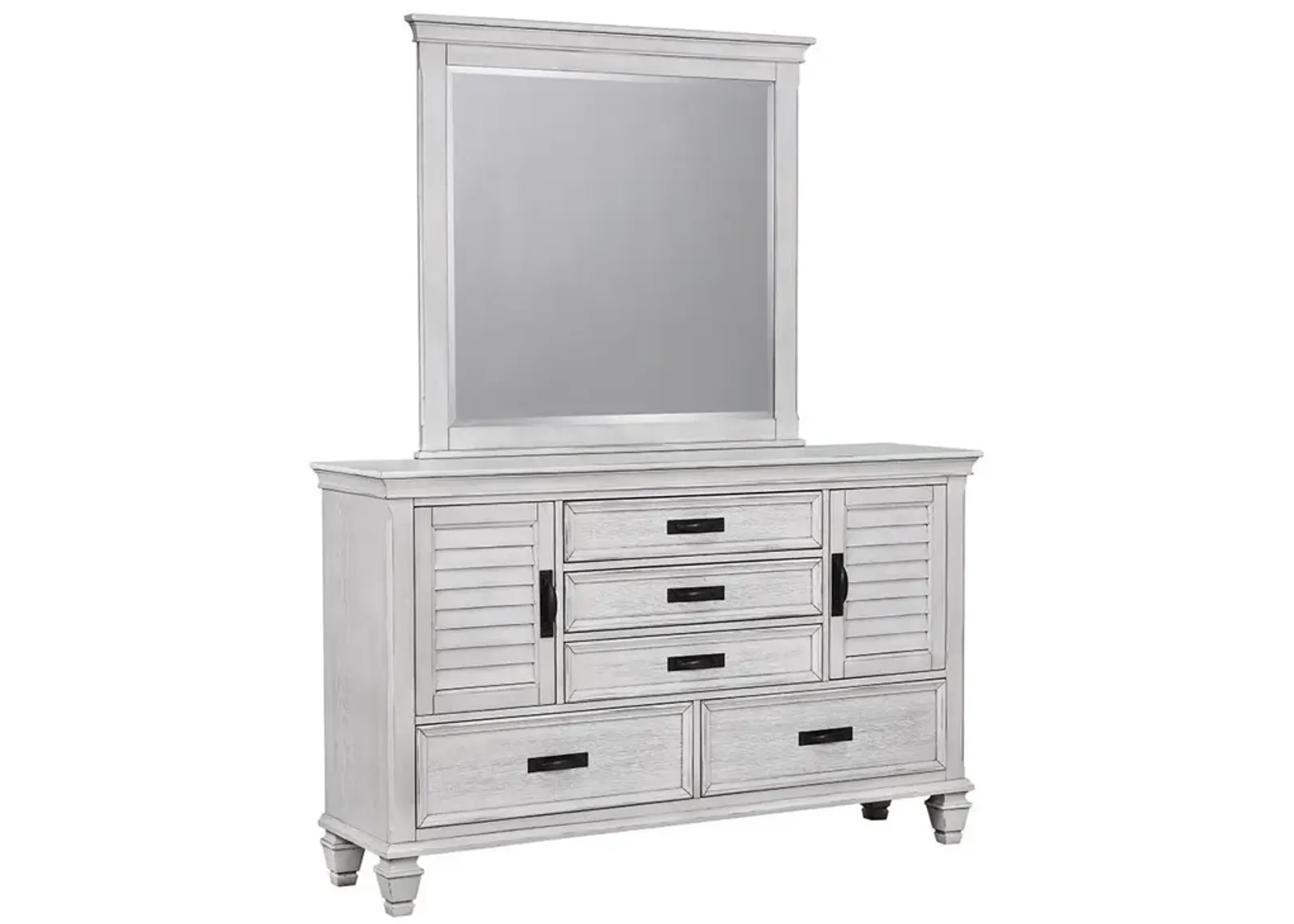 Coaster Franco Dresser Mirror Distressed White