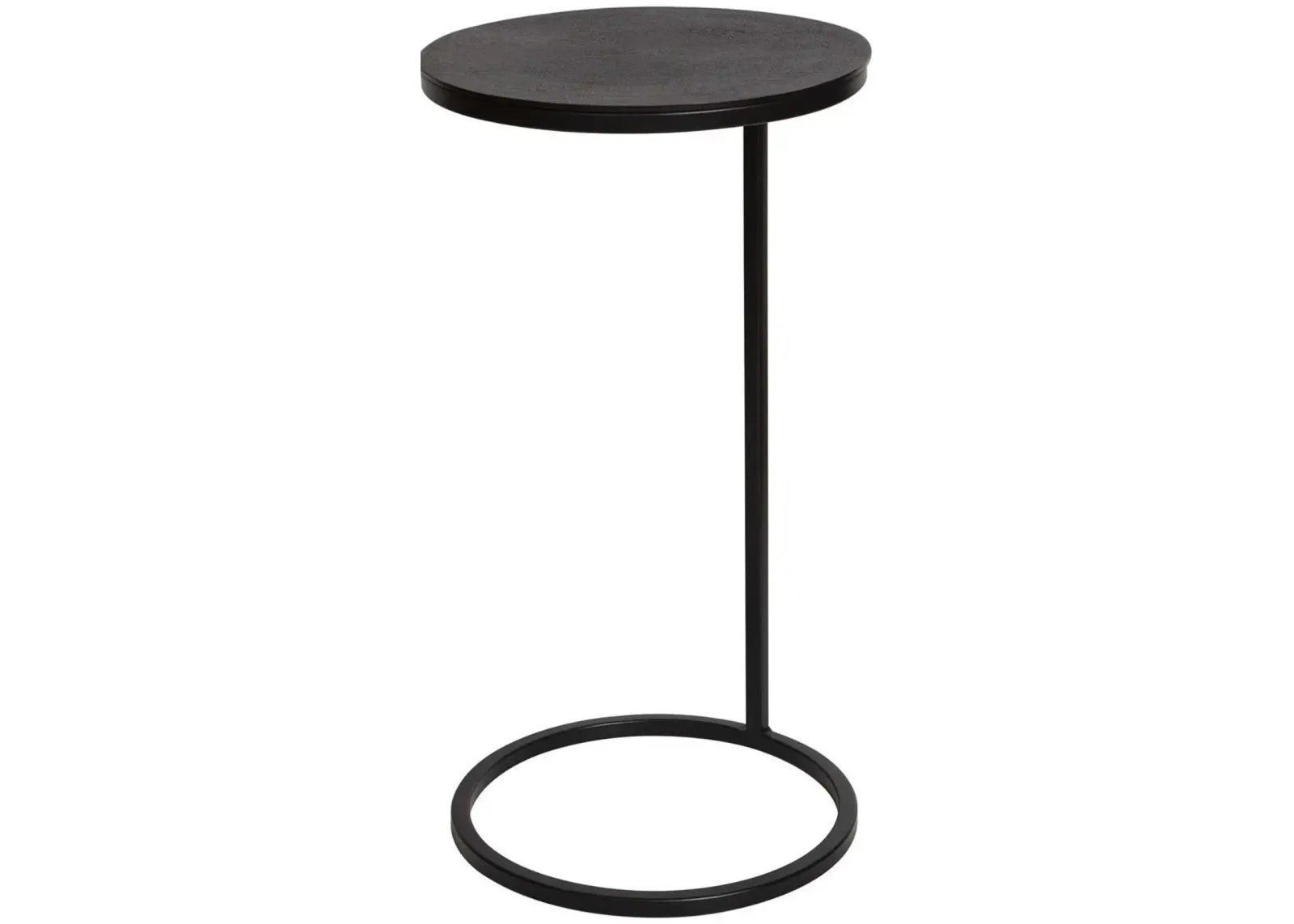 Uttermost Brunei Aged Black Round Accent Table