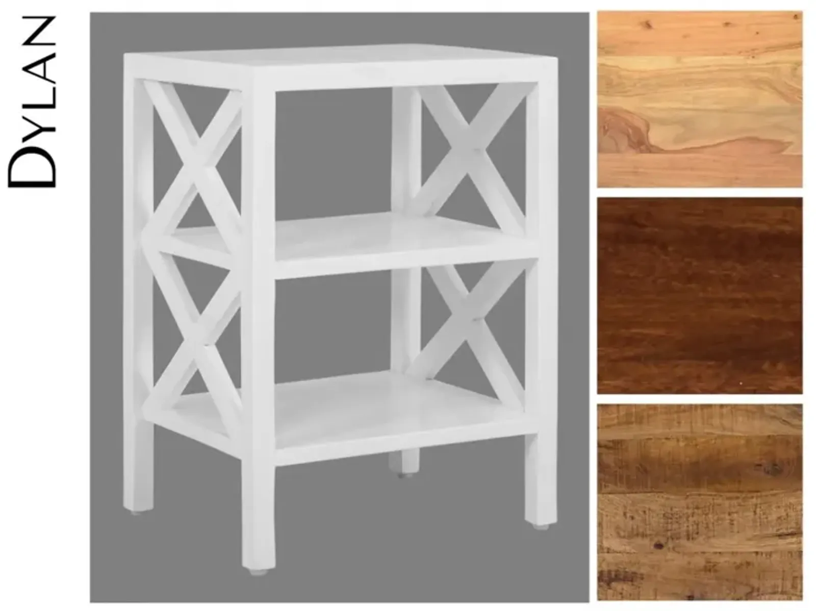 Jofran Dylan X Side Accent Table White