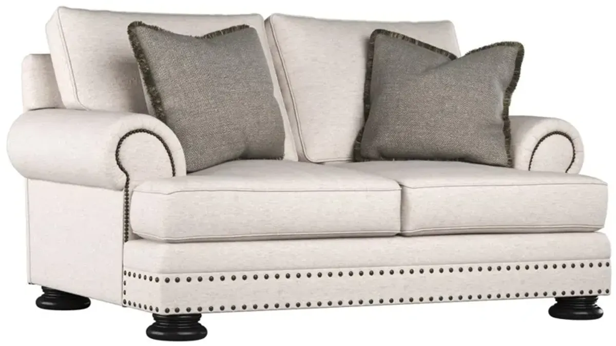 Bernhardt Foster Cream Fabric Loveseat