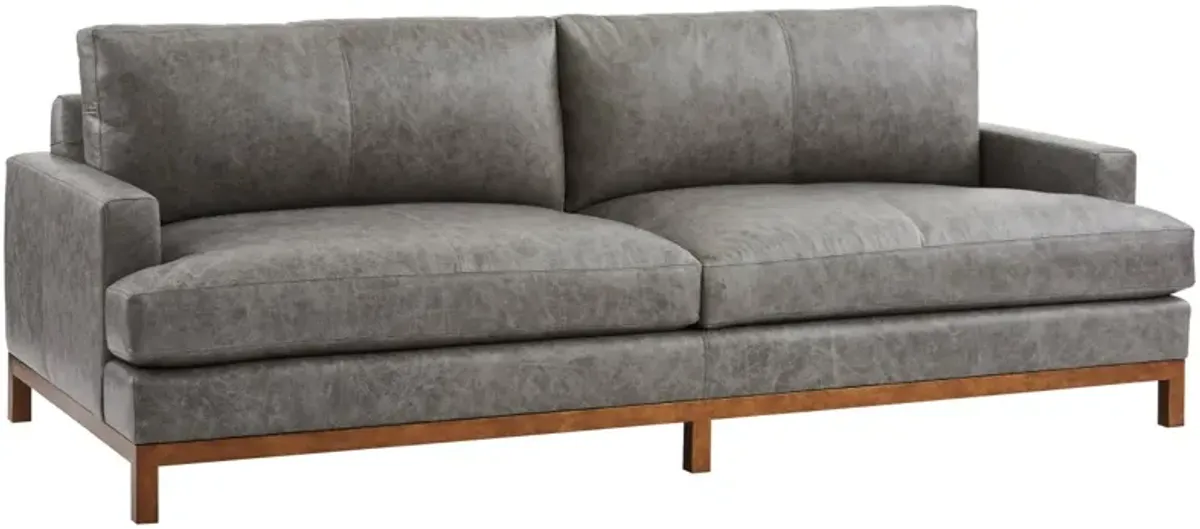 Barclay Butera Upholstery by Barclay Butera Horizon Leather Sofa Calias Brass