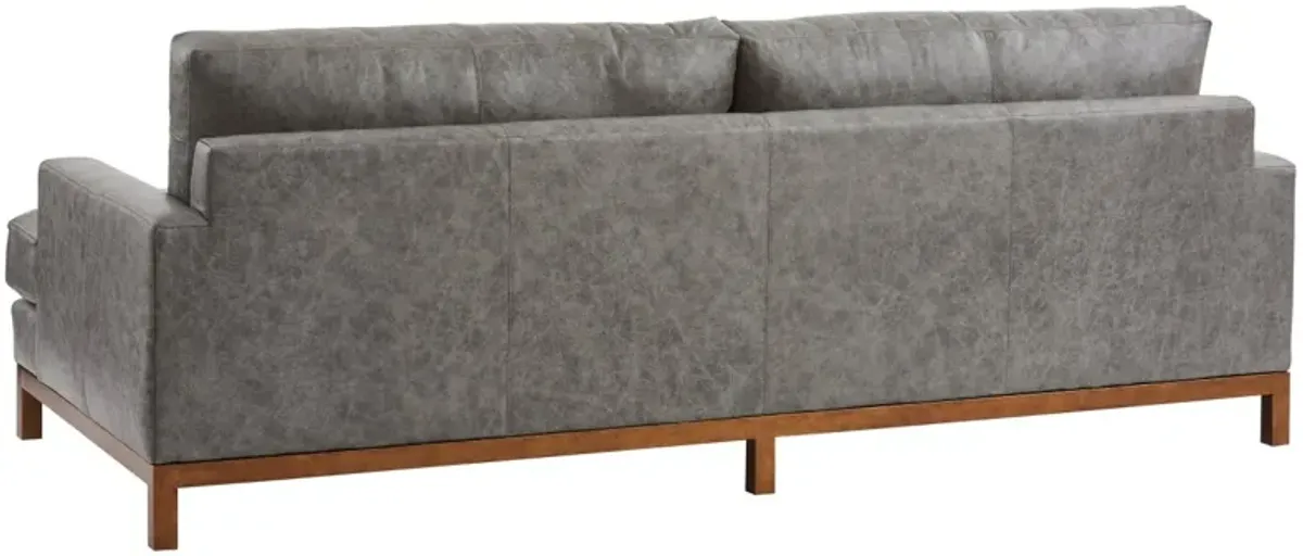 Barclay Butera Upholstery by Barclay Butera Horizon Leather Sofa Calias Brass