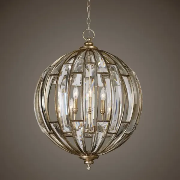 Uttermost Vicentina Burnished Silver 6-Light Sphere Pendant