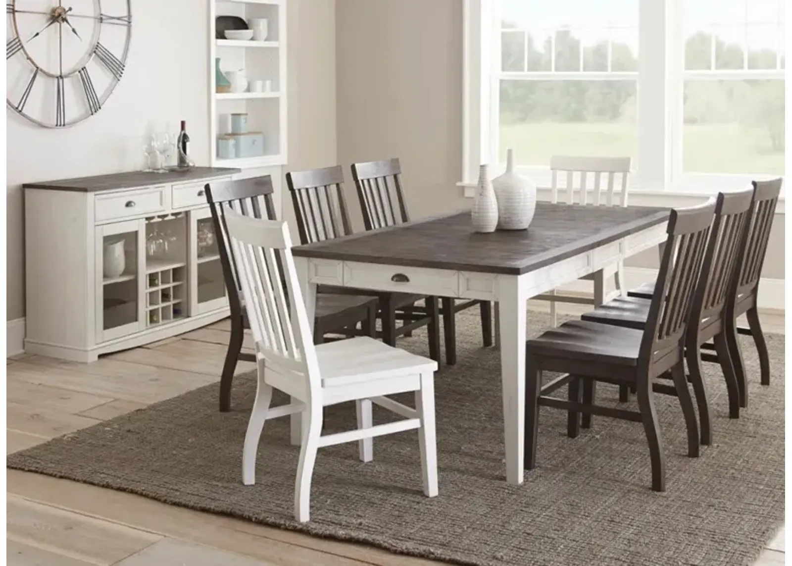 Rectangle 7-Piece Cayla Table & 6 Side Chairs