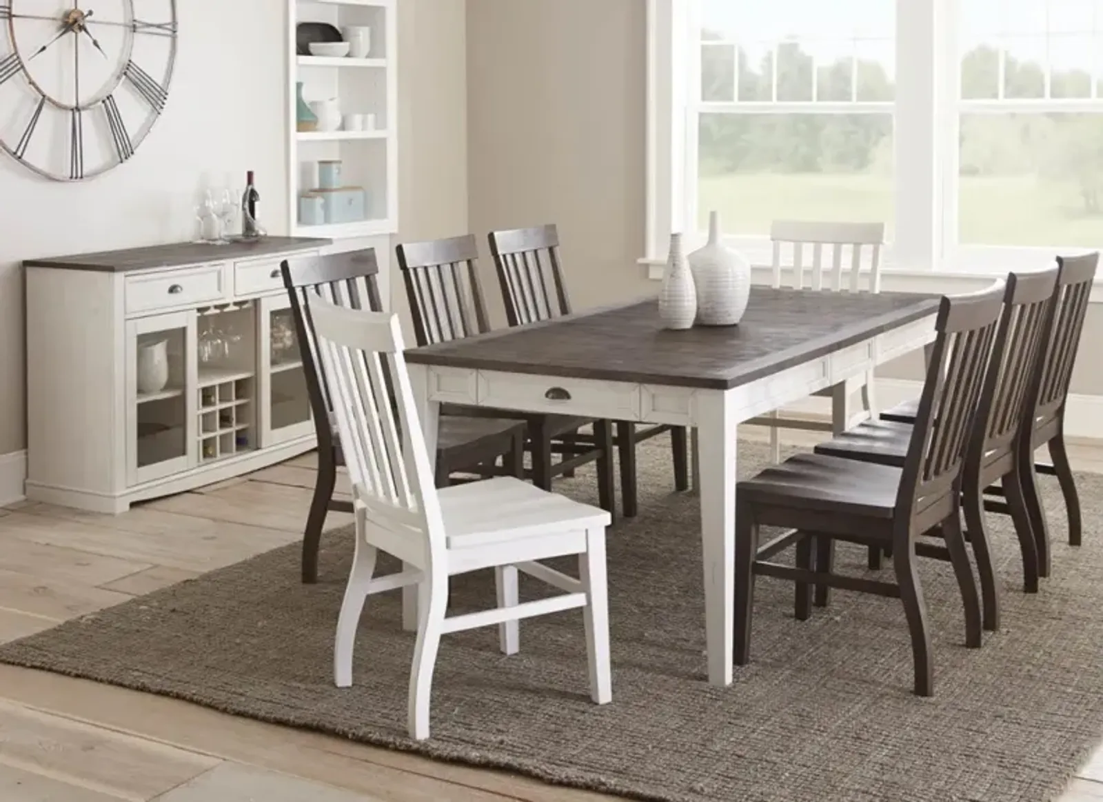 Steve Silver Rectangle 7-Piece Cayla Table & 6 Side Chairs