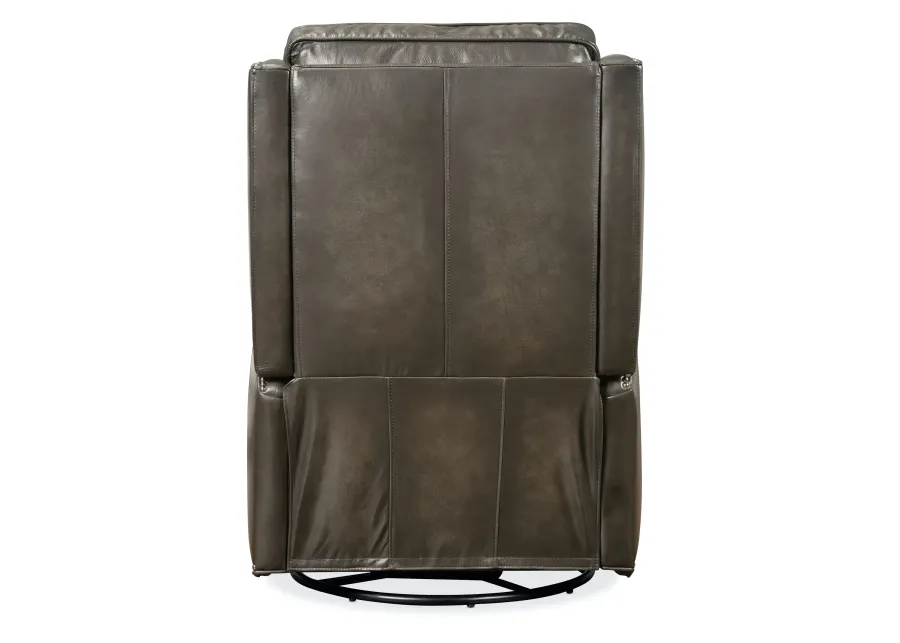 KERLEY SARZANA CASTLE POWER SWIVEL GLIDER LEATHER RECLINER CHAIR