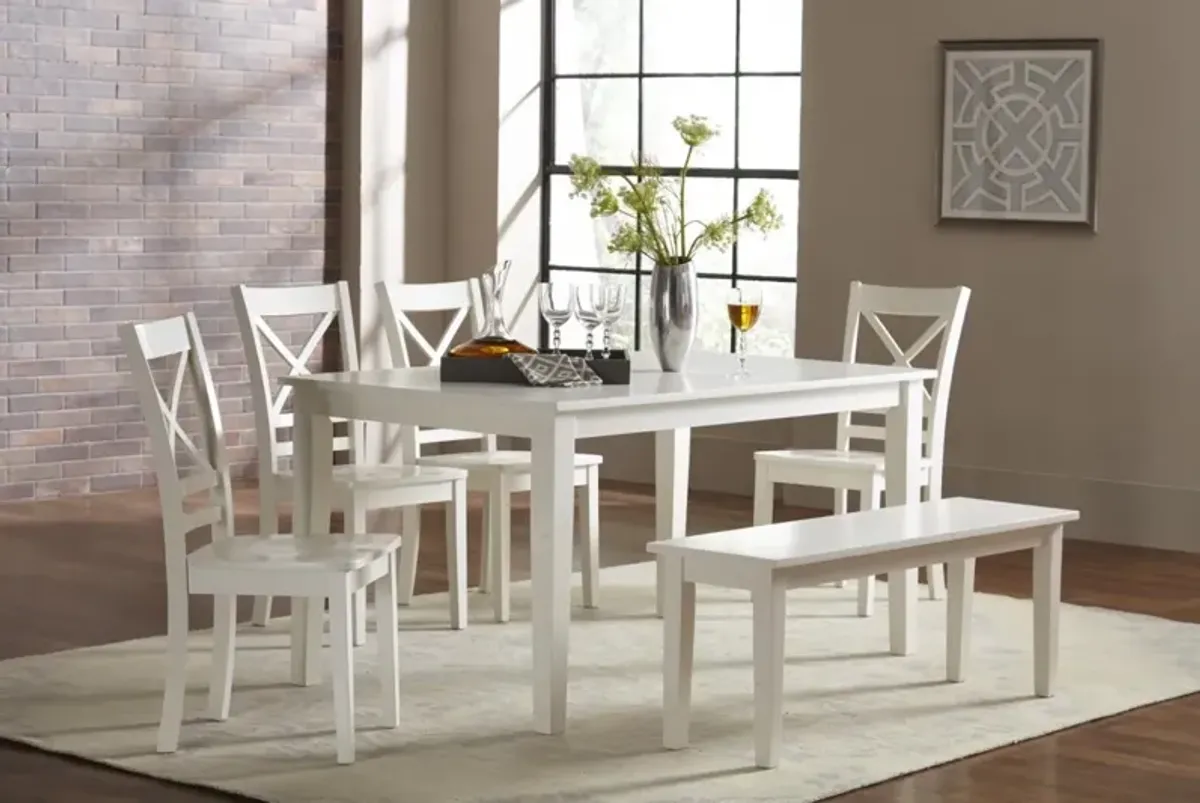 Jofran Simplicity Rectangle Dining Table Paperwhite