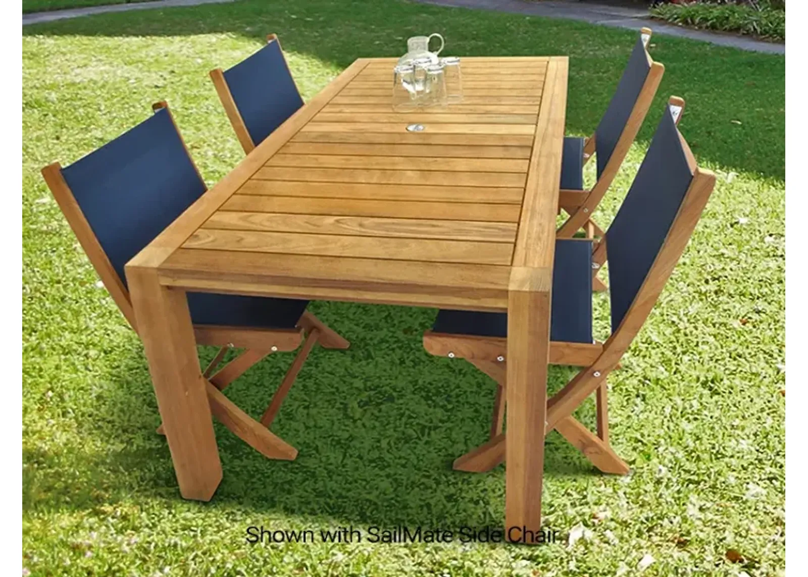 Royal Teak 63 Inch Stationary Outdoor Comfort Dining Table