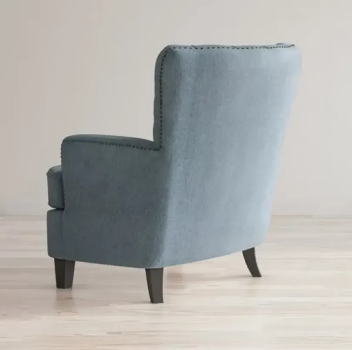 Jofran Bryson Blue Accent Barrel Chair