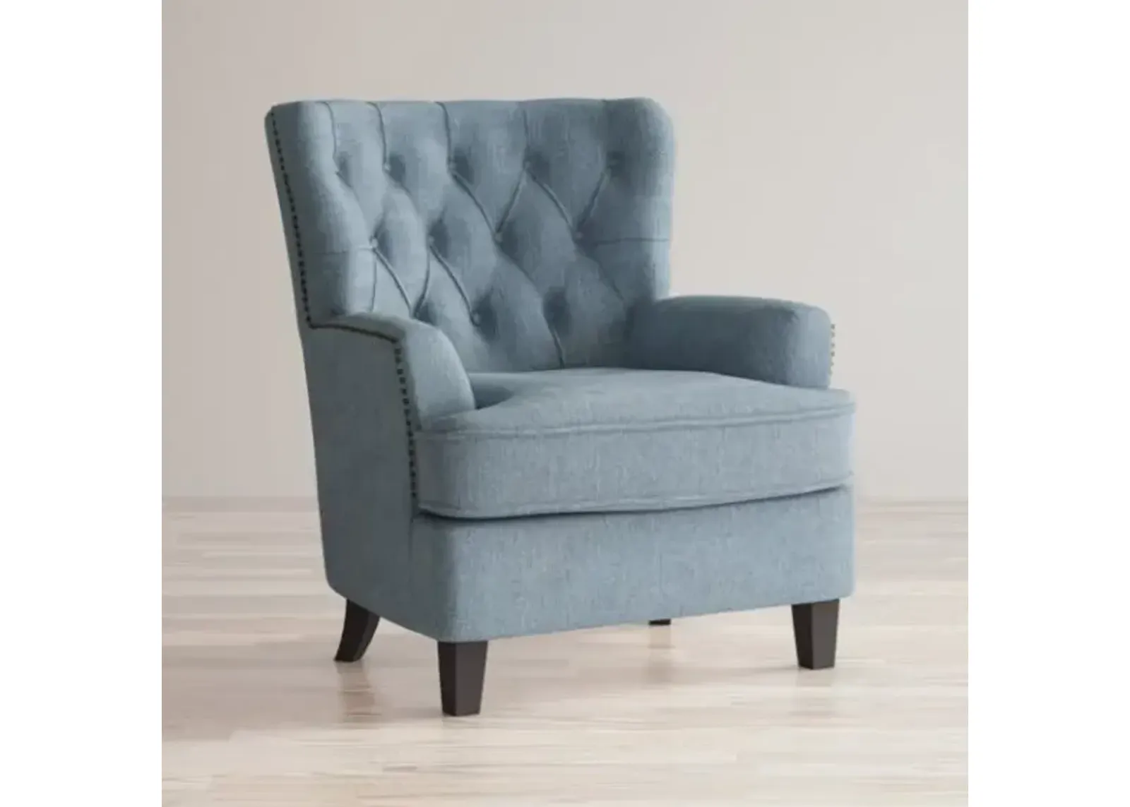 Jofran Bryson Blue Accent Barrel Chair