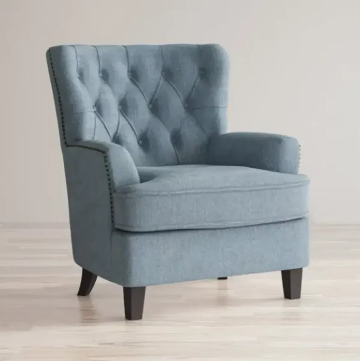 Jofran Bryson Blue Accent Barrel Chair