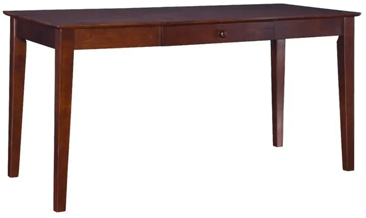 John Thomas Writing Table Desk with Drawer in Espresso