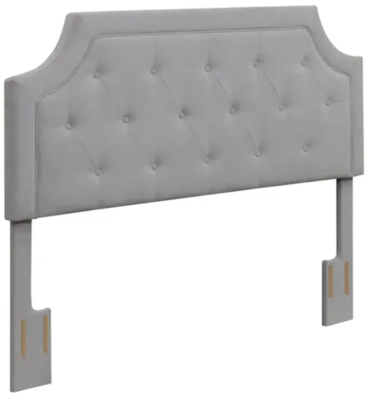Steve Silver Alta Full/Queen Velvet Headboard In Soft Gray