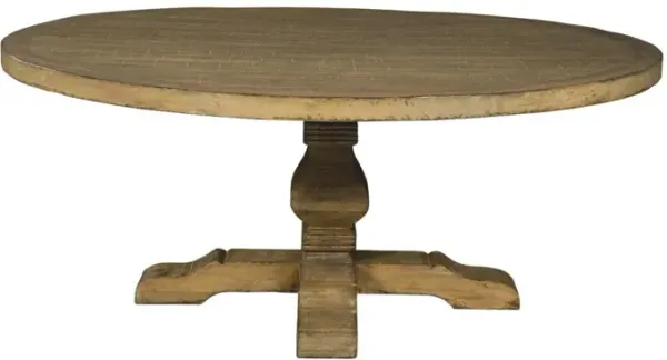 ANTIQUE NATURAL CYPRESS 72 INCH ROUND DINING TABLE