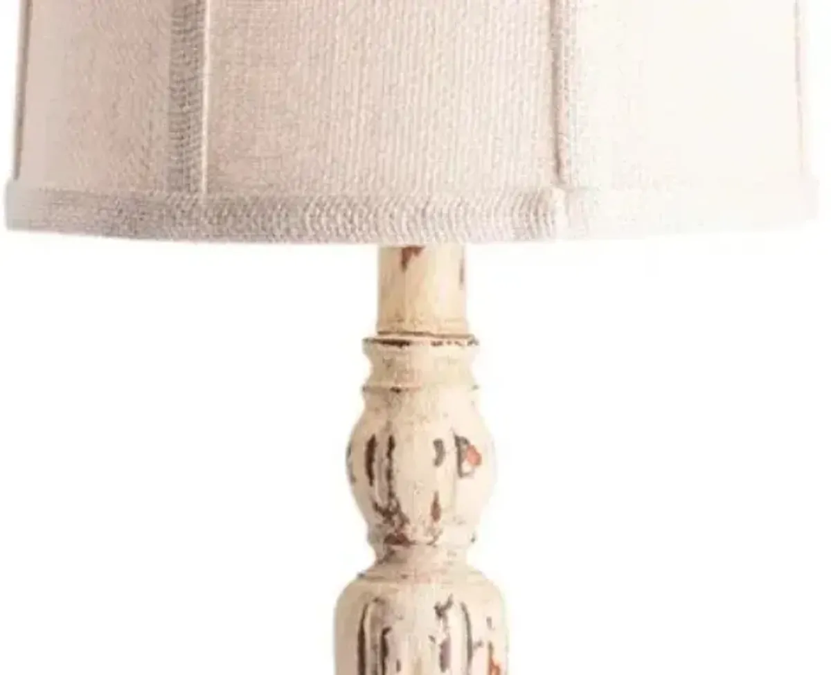 ROCHE BEIGE/OFF-WHITE TABLE LAMP